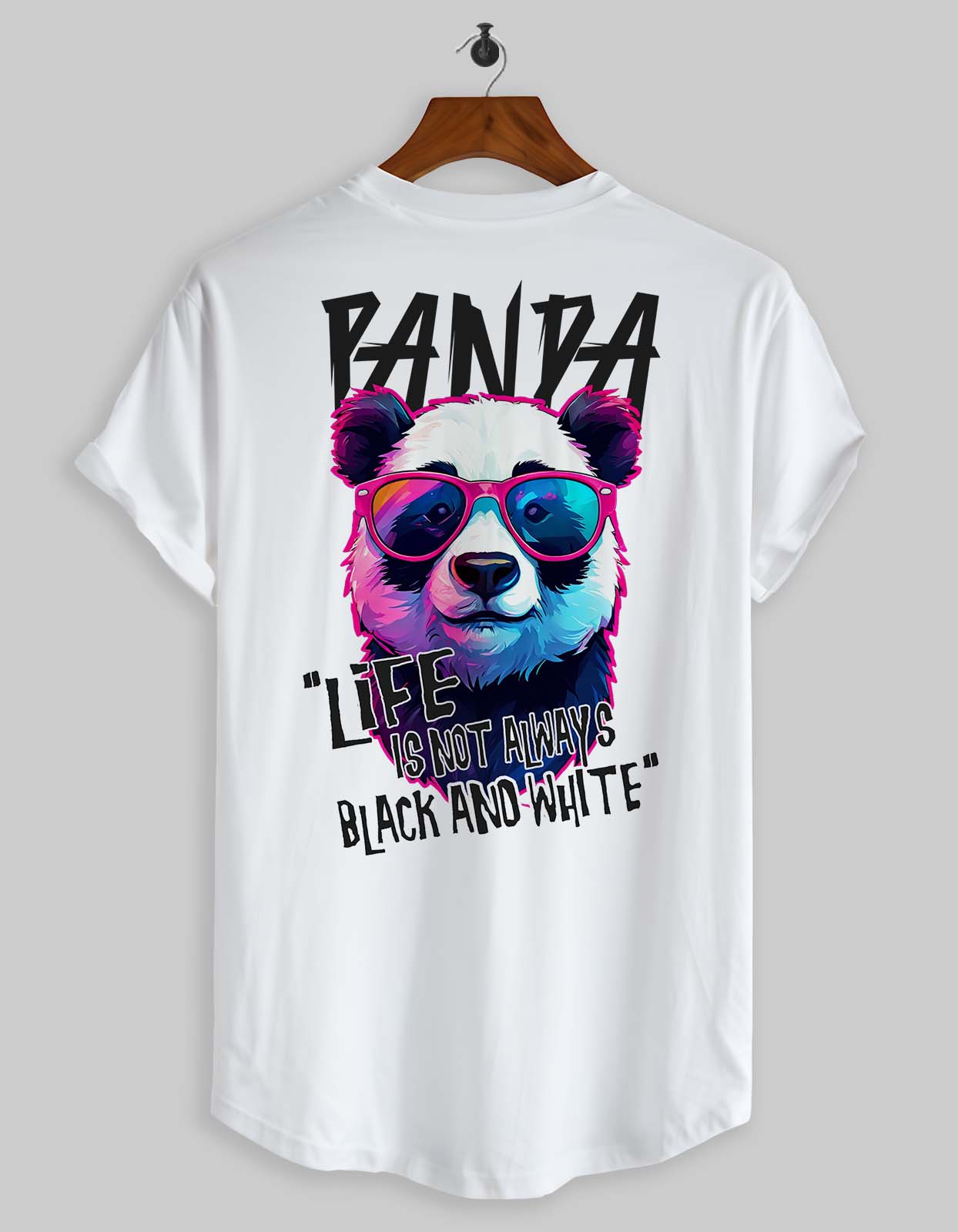 Life Is Not Always Black and White Panda T-shirt