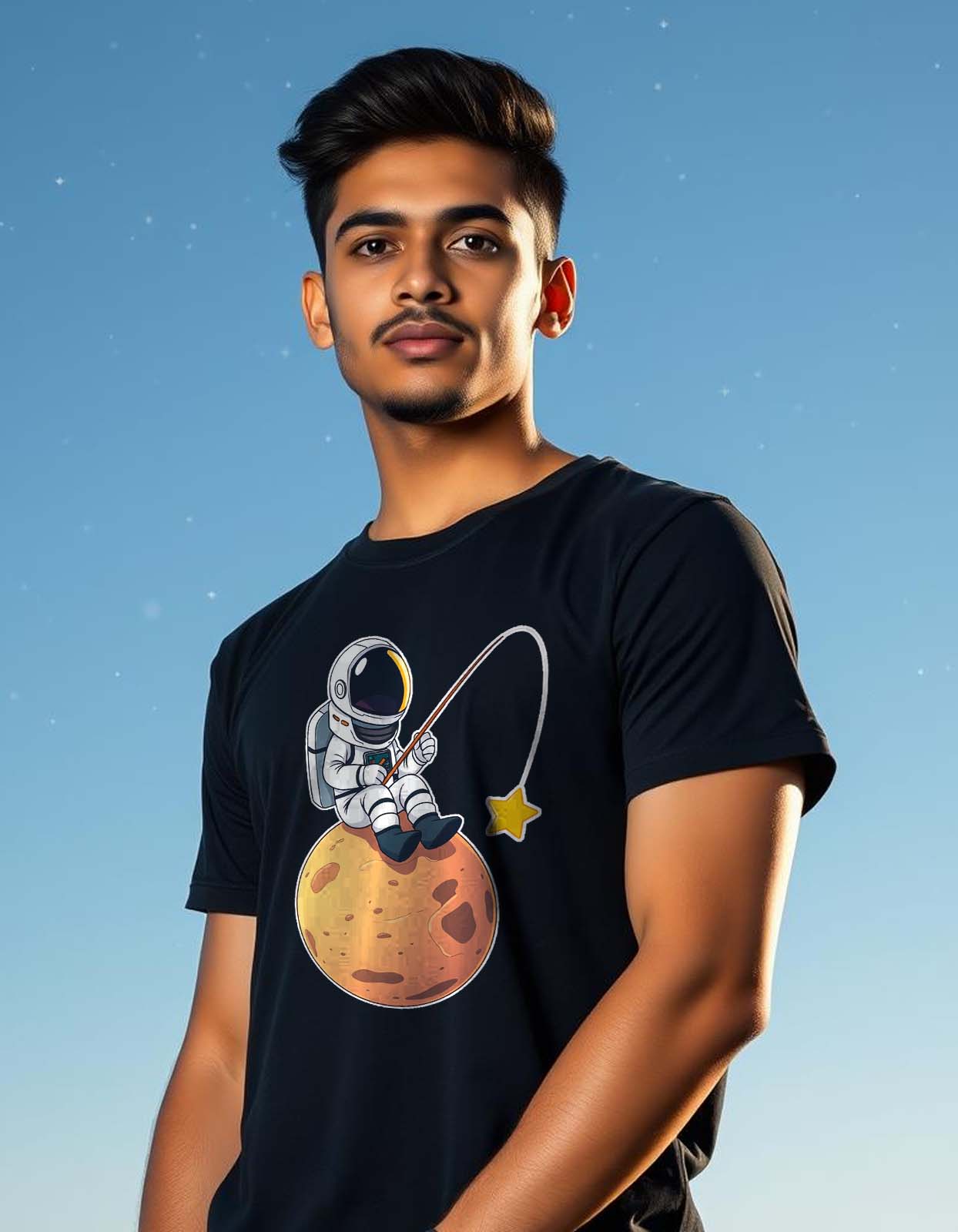 Astronaut Sitting on Planet T-shirt