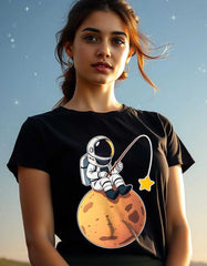 Astronaut Sitting on Planet T-shirt