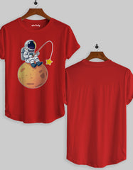 Astronaut Sitting on Planet T-shirt