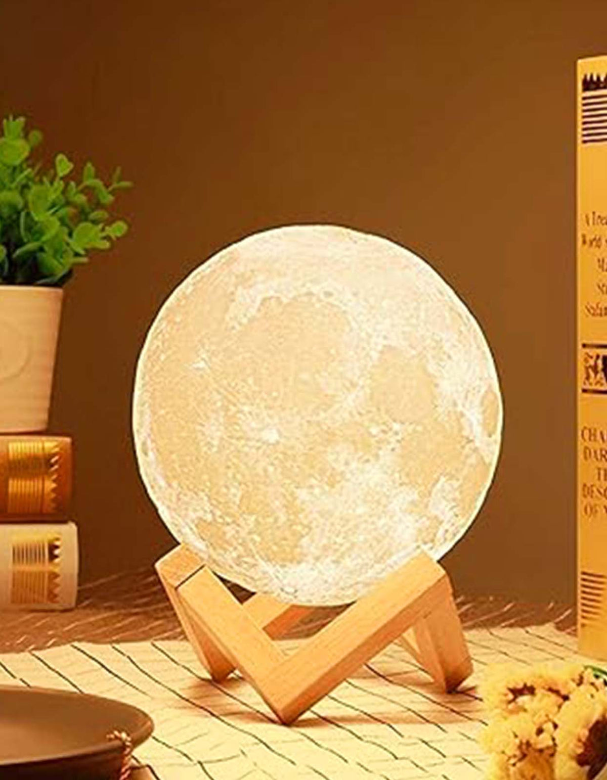 3D Moon Lamp 7 Colour Changeable Sensor Moon Night Lamp