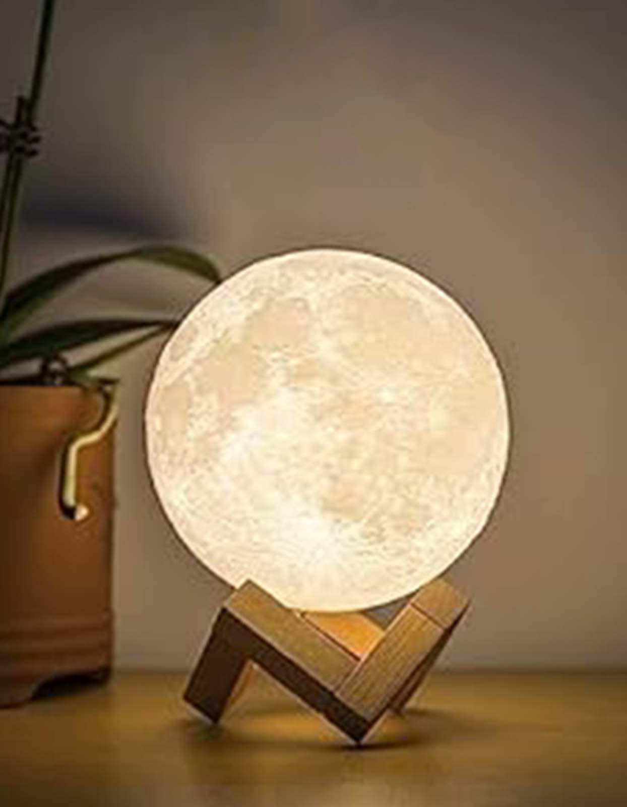 3D Moon Lamp 7 Colour Changeable Sensor Moon Night Lamp