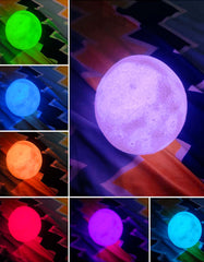 3D Moon Lamp 7 Colour Changeable Sensor Moon Night Lamp