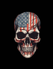 American Flag Skull T Shirt