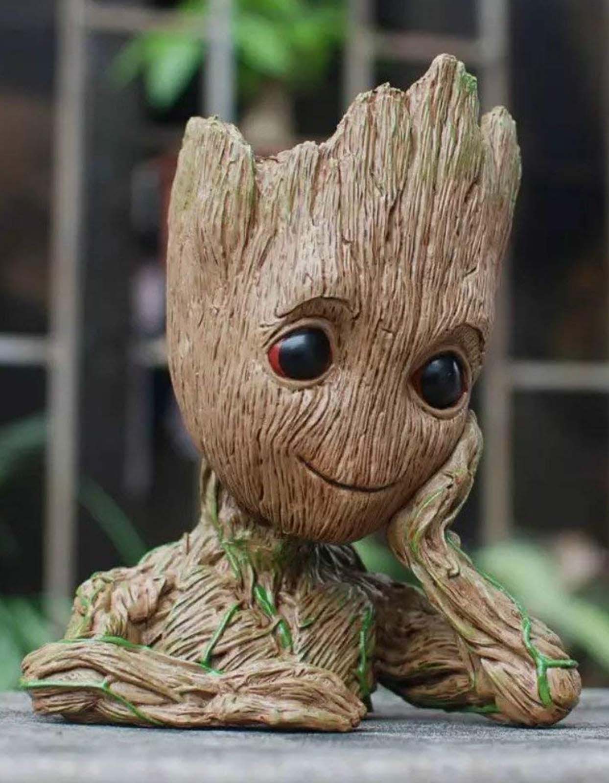 Baby Groot Showpiece Multi Purpose Flower Pot Planter Pen Stand For Home Decor