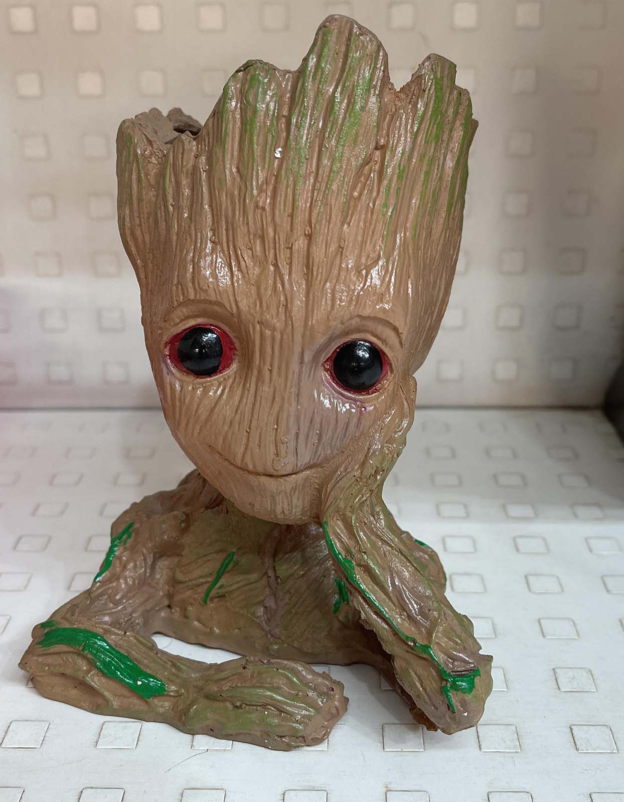 Baby Groot Showpiece Multi Purpose Flower Pot Planter Pen Stand For Home Decor