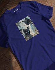 Black Cats Water Painting Poster T Shirt