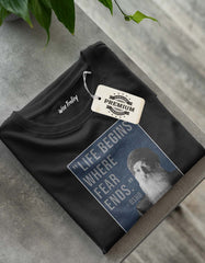 "Life Begins Where Fear Ends" Osho Quotes T Shirt