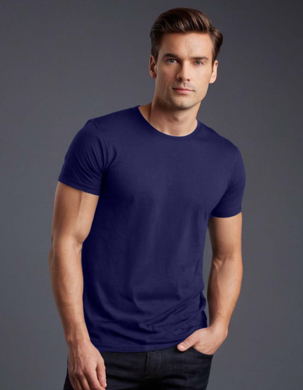 Plain Blue T Shirt