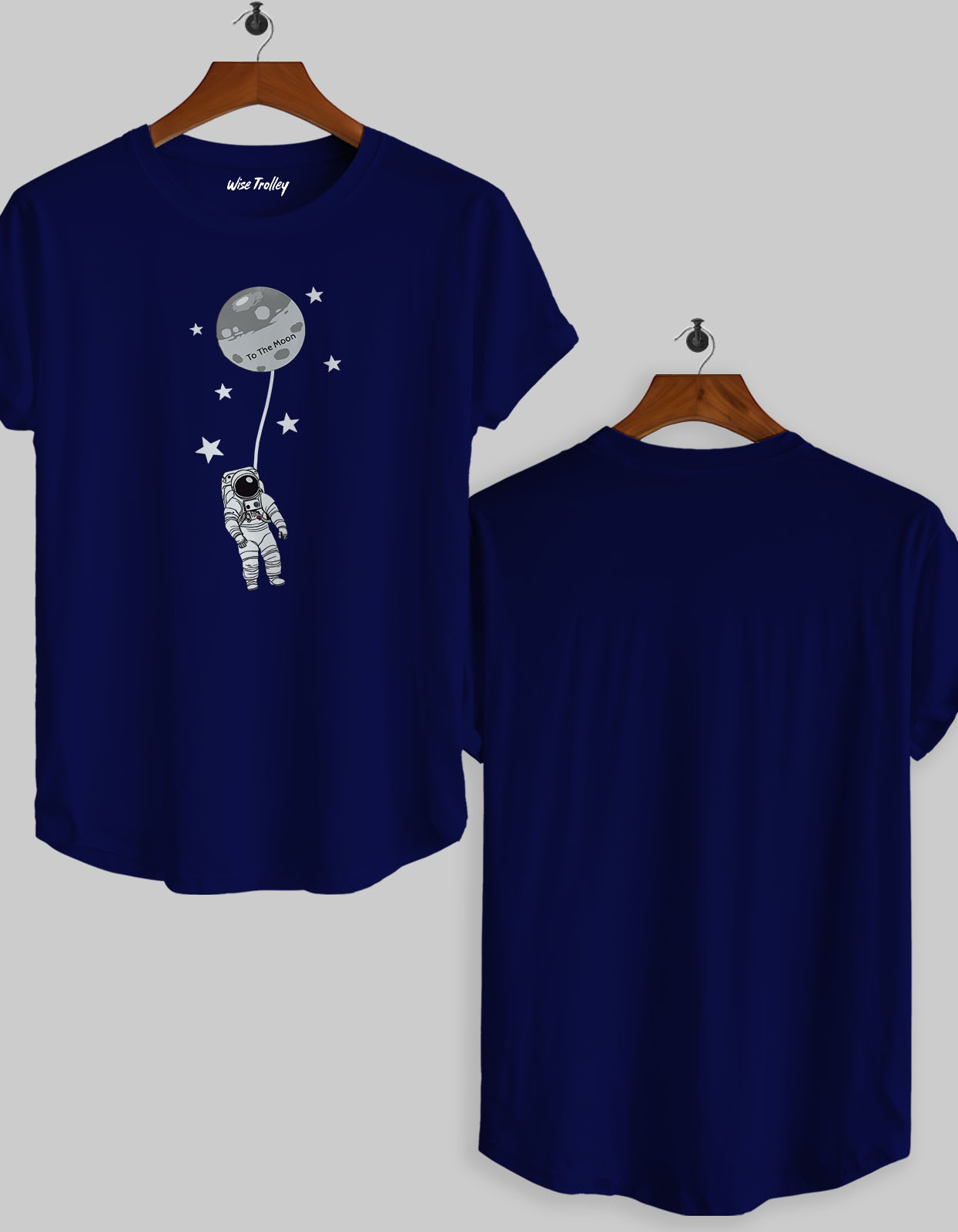 "Astronaut Tied with Moon" Printed T-shirt