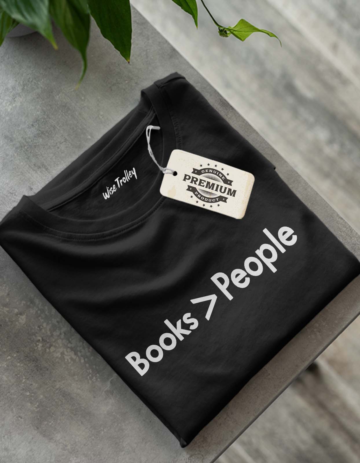 "Books > People" Book Lover T-shirt