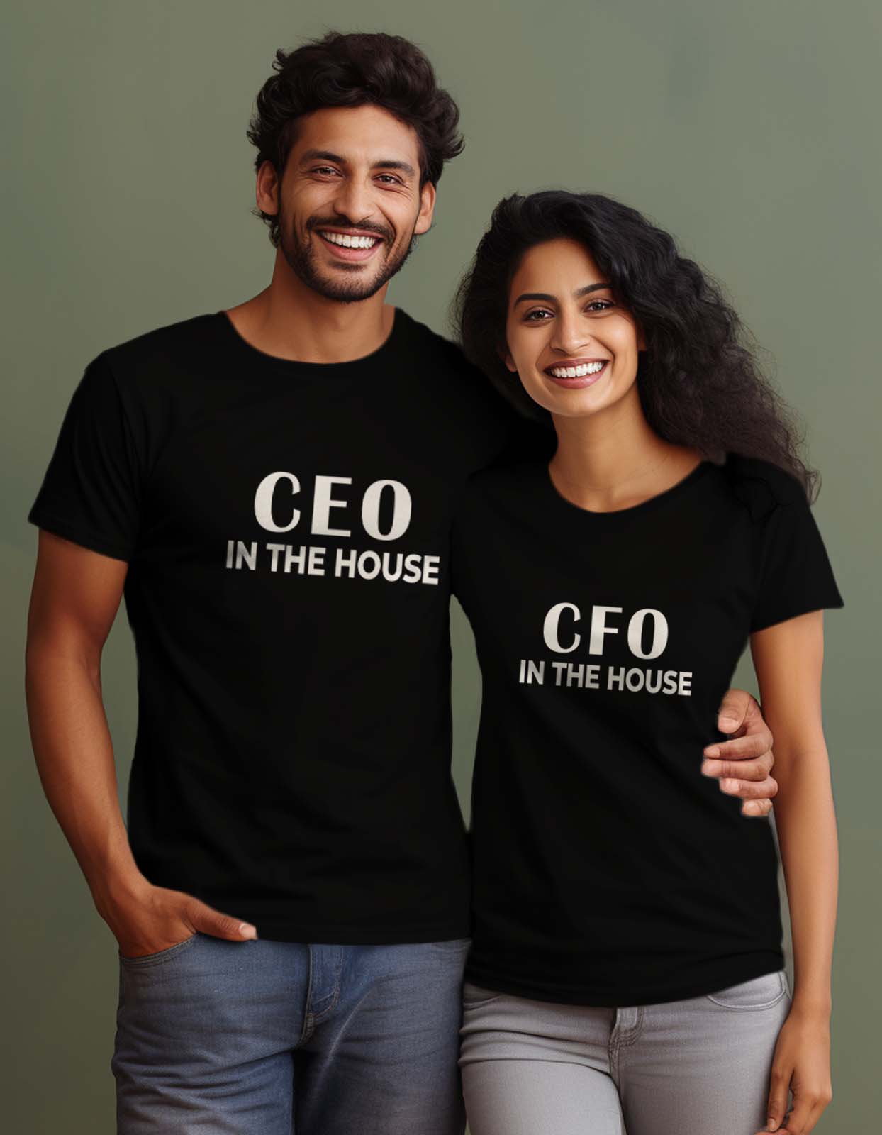 "CEO - CFO in The House" Couple T Shirt