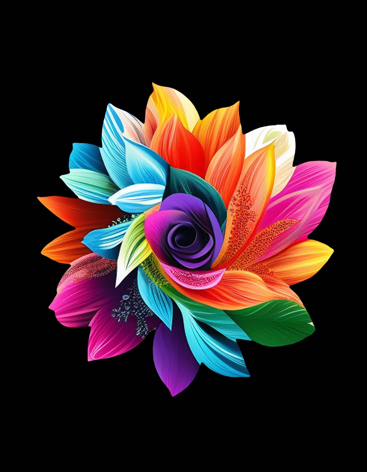 Colorful Flower T Shirt