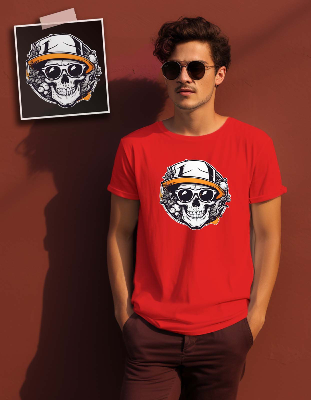 Cool Skull Printed T Shirt