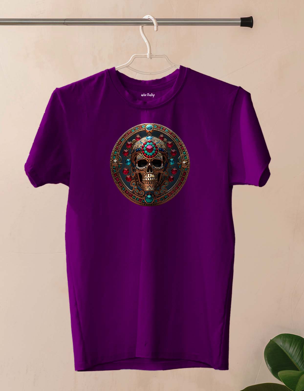 Designer Skull Print T-shirt