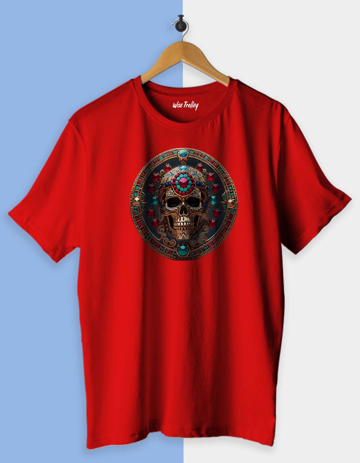 Designer Skull Print T-shirt