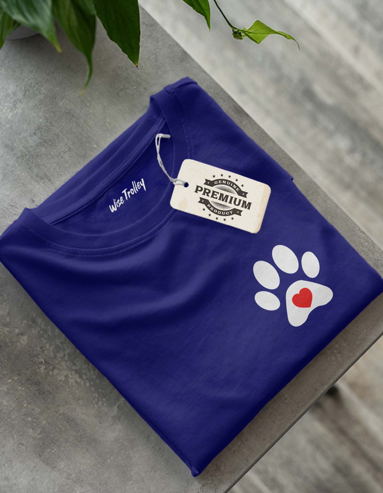 Dog Paws Pocket Printed T Shirt