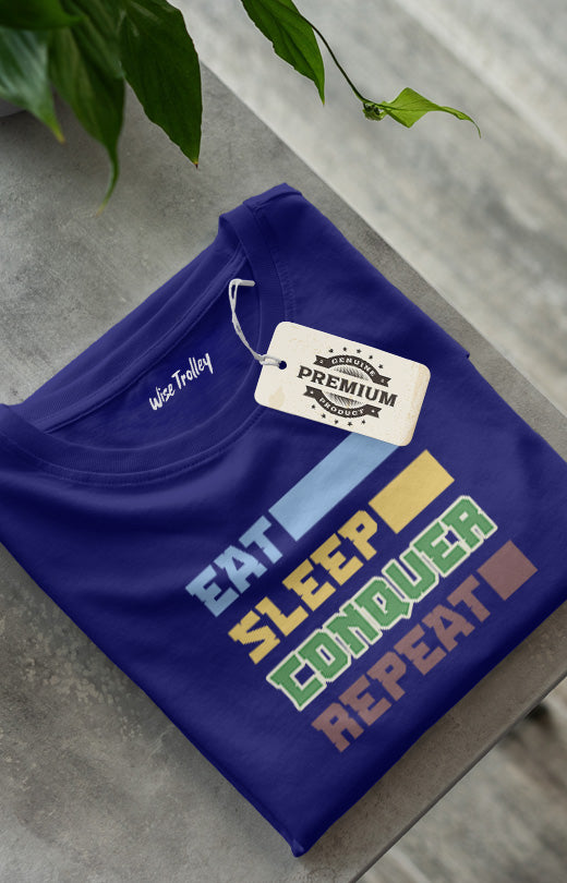 Eat Sleep Conquer Repeat T shirt