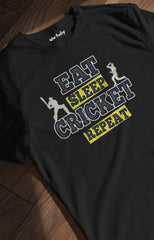 Eat Sleep Cricket Repeat T shirt