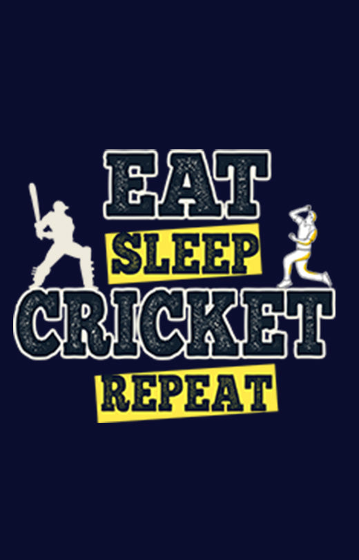 Eat Sleep Cricket Repeat T shirt