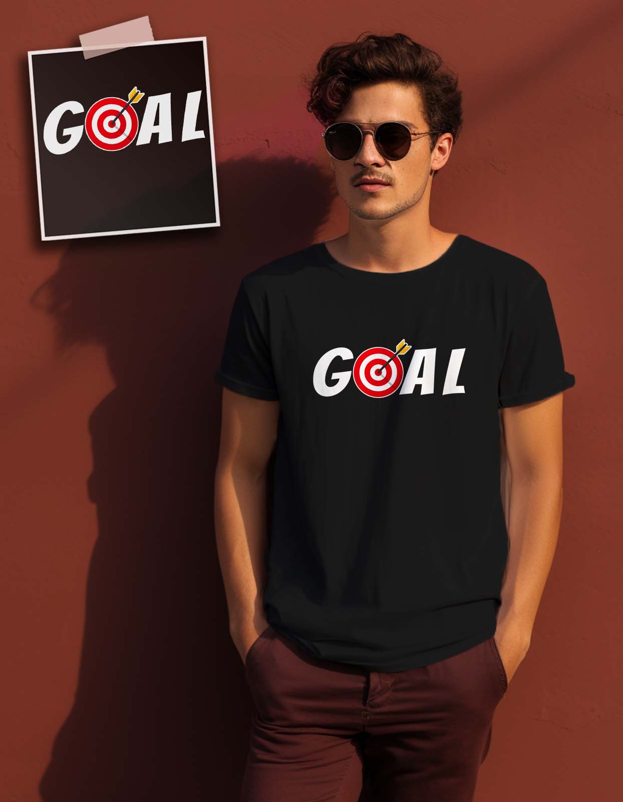 "Goal" Graphic Printed T-Shirt