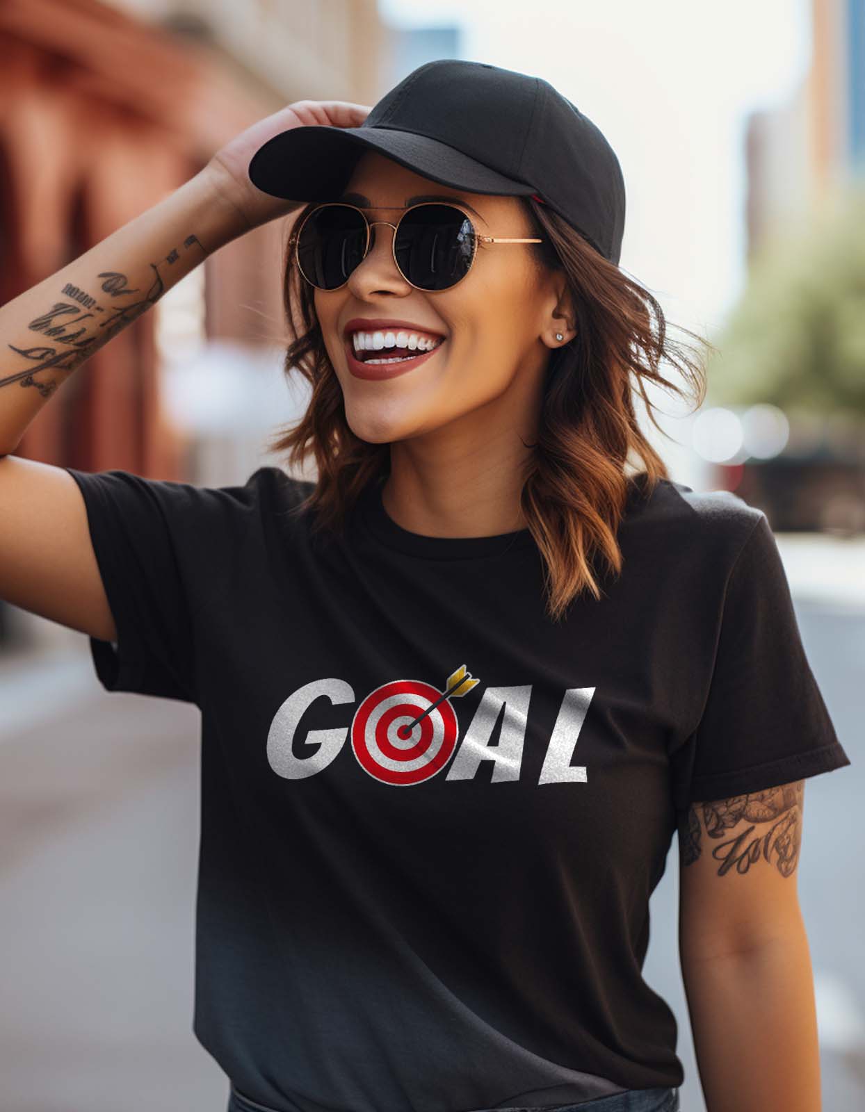 "Goal" Graphic Printed T-Shirt