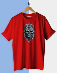 Gray Skull Printed T-shirt