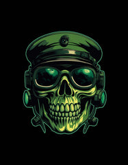 Green Skull Graphics Printed T Shirt Online In India