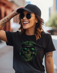 Green Skull Graphics Printed T Shirt Online In India