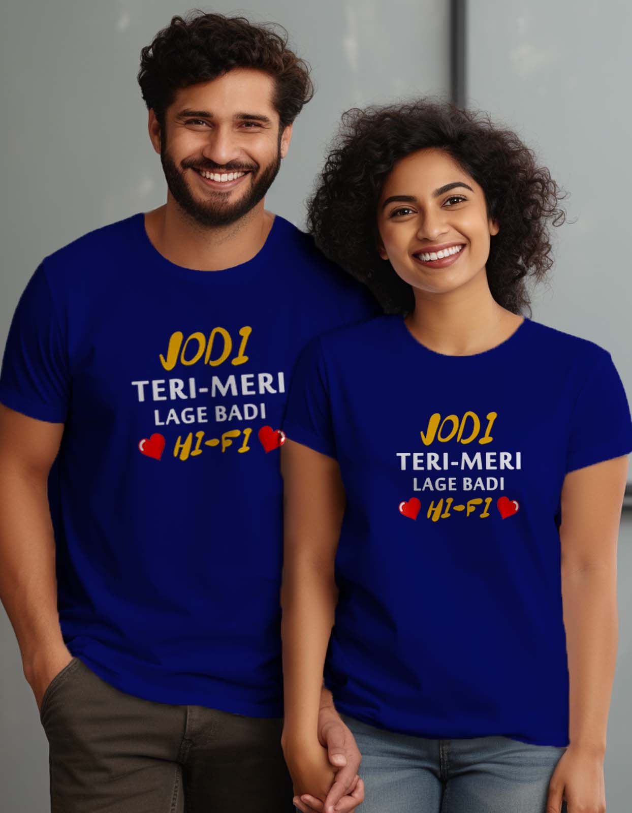 Jodi Teri Meri Lage Badi Hi Fi Couple T Shirt