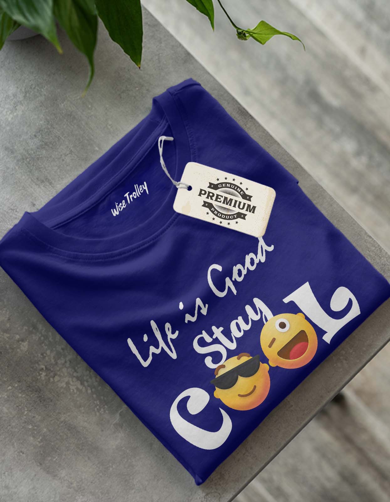 "Life Is Good Stay Cool" Graphics Printed T Shirt