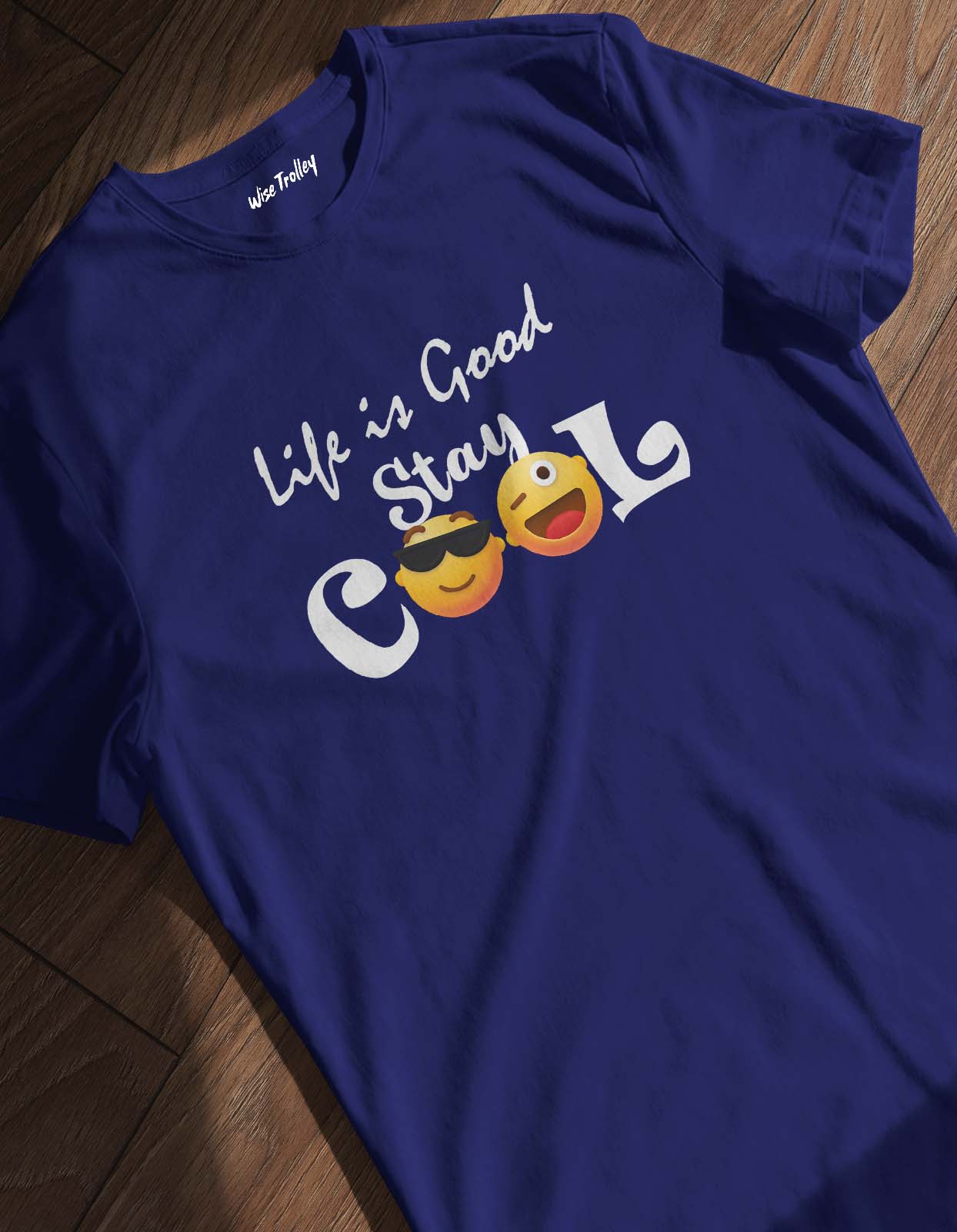 "Life Is Good Stay Cool" Graphics Printed T Shirt