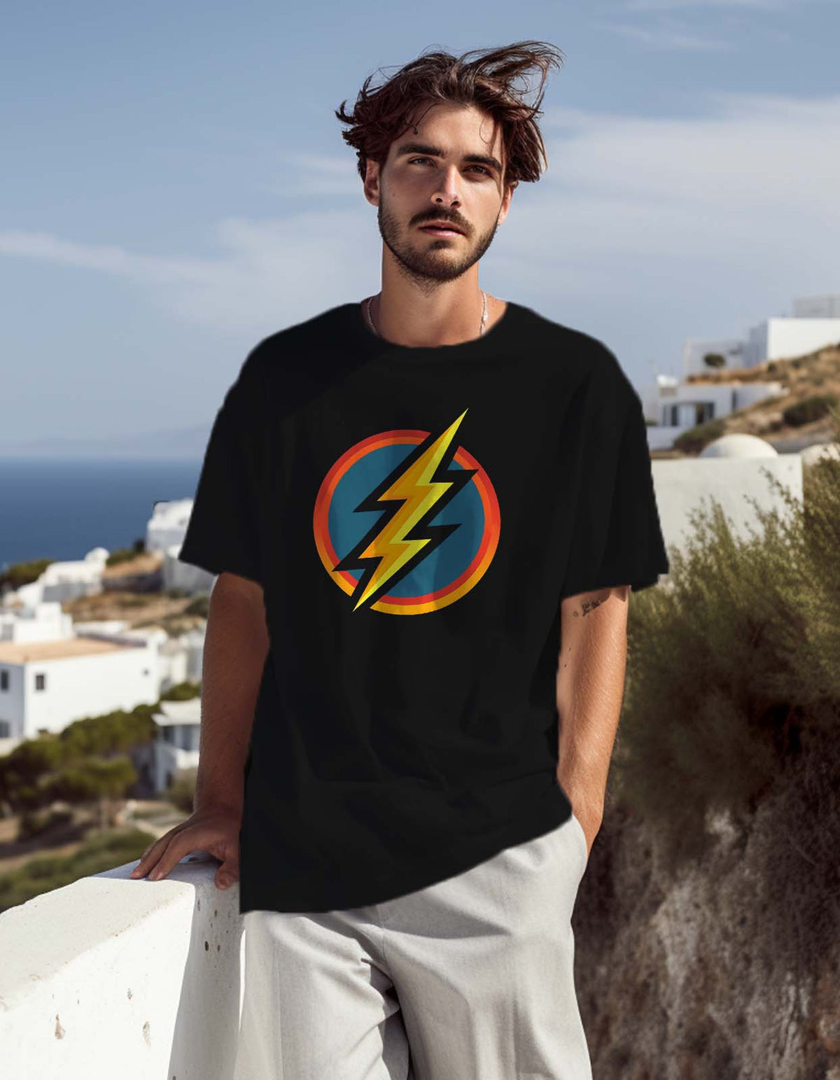 Lightning Bolt Oversized T Shirt