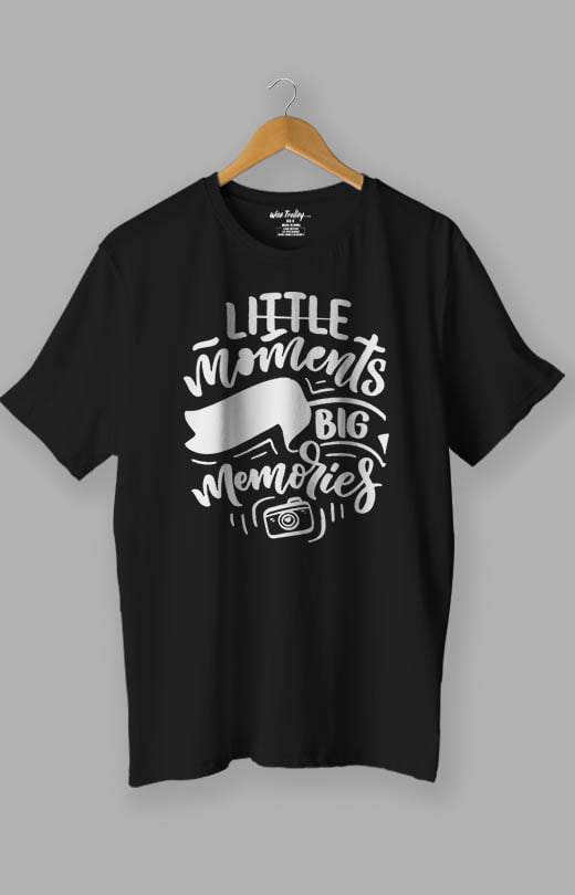 Little Moments Big Memories Photography Lovers T shirt Black