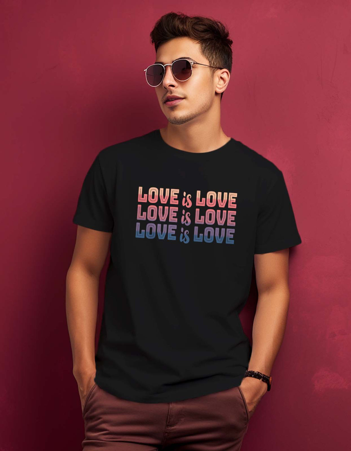 "Love Is Love" Printed T Shirt