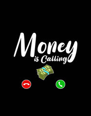 "Money Is Calling" Graphics Printed T Shirt