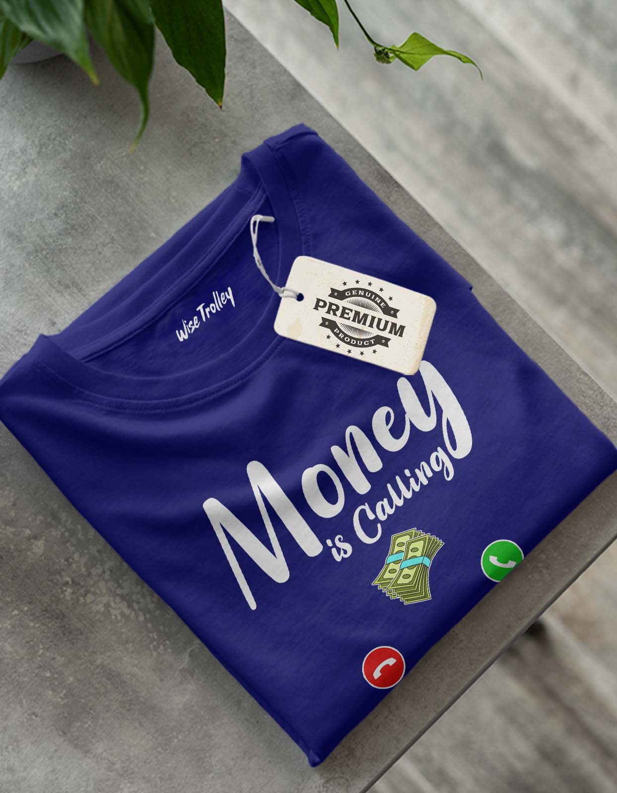 "Money Is Calling" Graphics Printed T Shirt