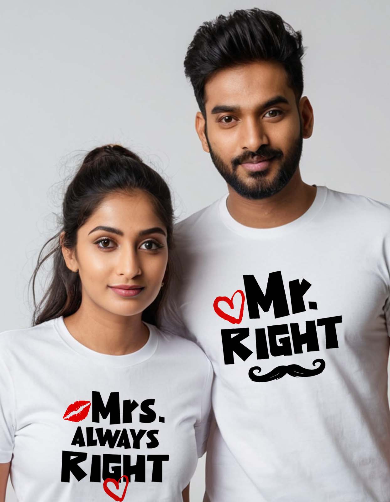 Mr. Right Mrs. Always Right Couple T-shirt