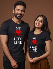 My Life Line Couple T-shirt