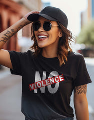 "No Violence" Printed T Shirt