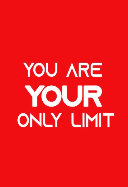 "You are Your Only Limit" Quotes T shirt for Men