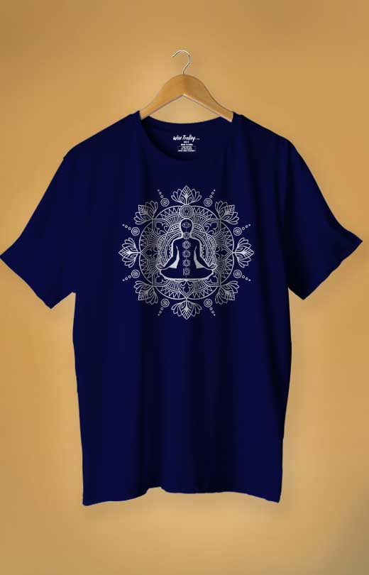 Mandala T shirt Blue