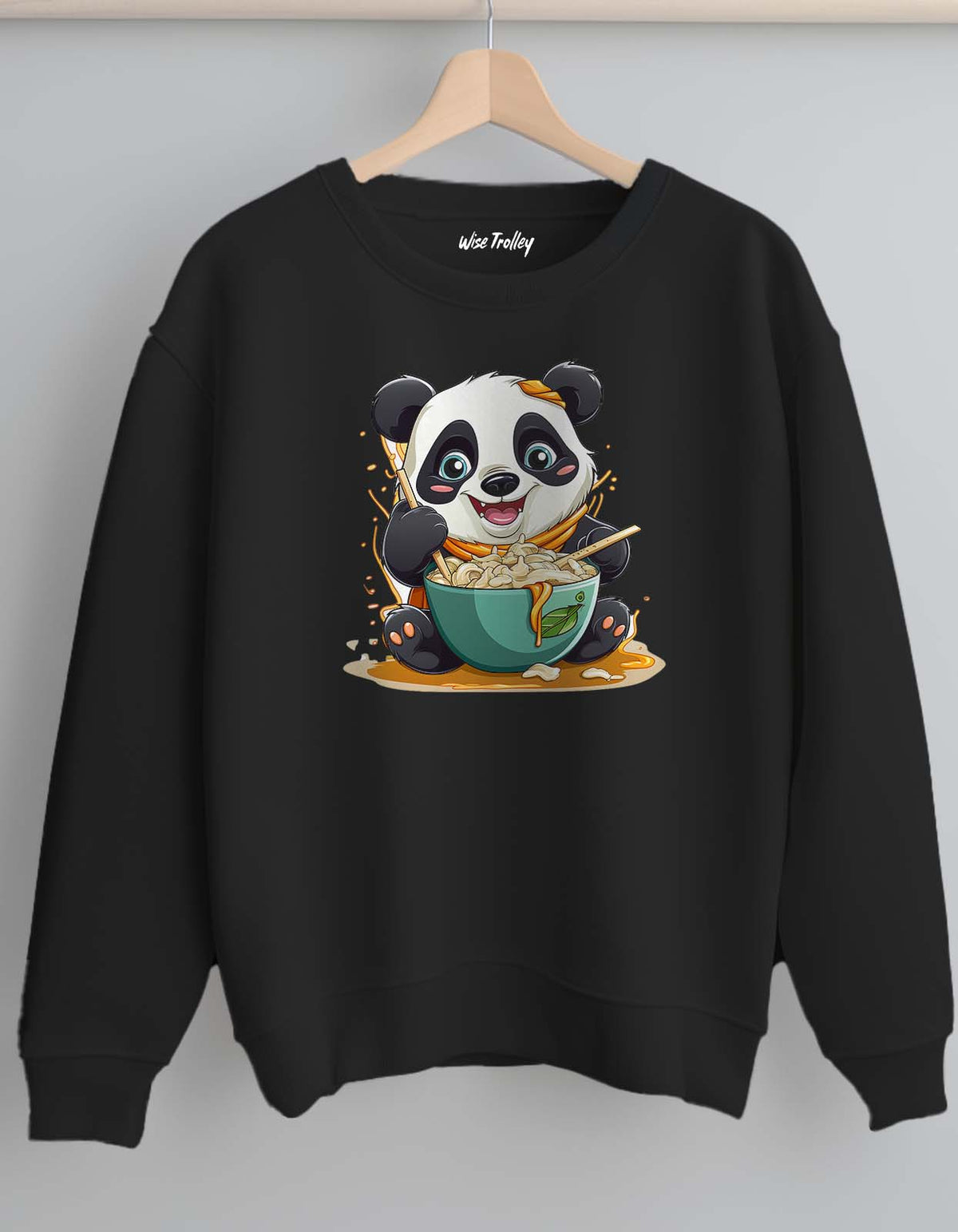 Panda Eating Noodles Sweatshirt Unisex Online In India