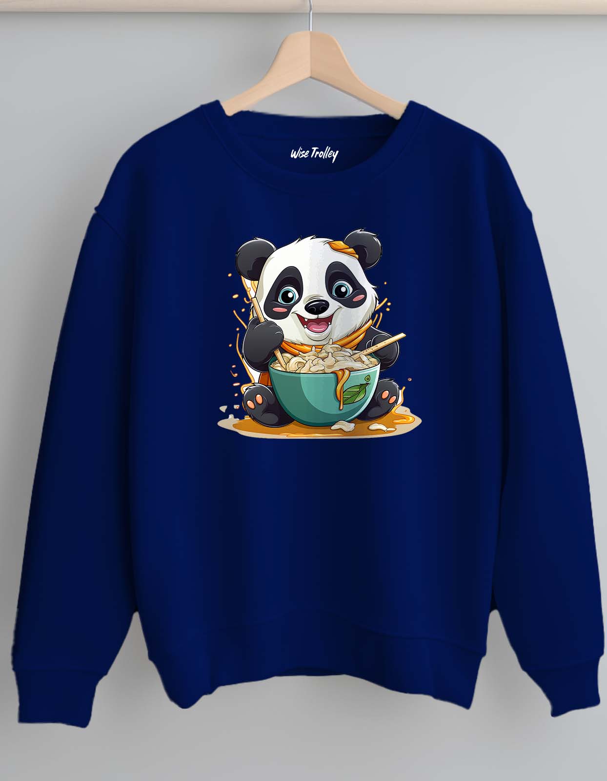 Panda Eating Noodles Sweatshirt Unisex Online In India