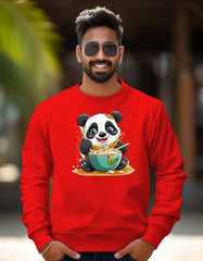 Panda Eating Noodles Sweatshirt Unisex Online In India