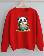 Panda Eating Noodles Sweatshirt Unisex Online In India