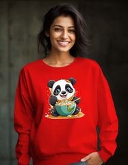 Panda Eating Noodles Sweatshirt Unisex Online In India