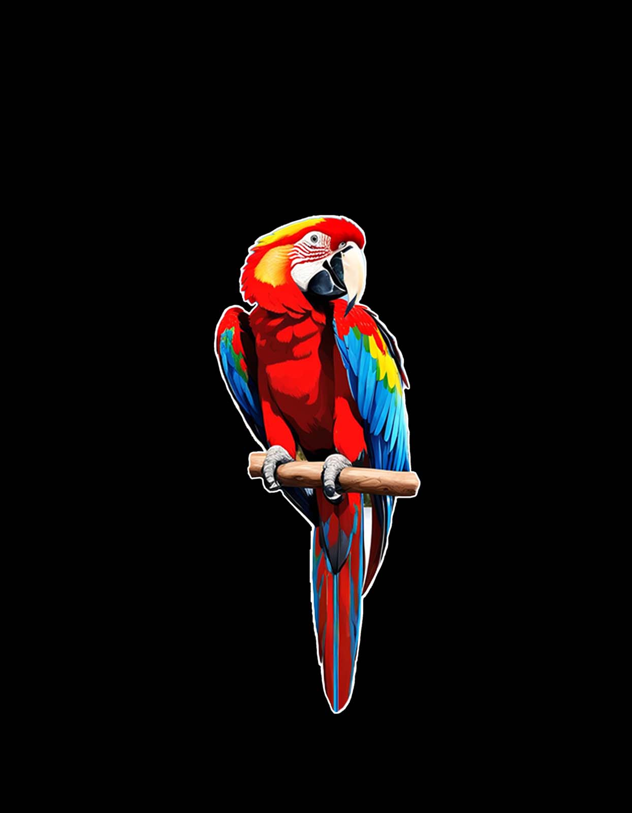 Parrot Printed T Shirt