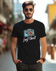 "Just Shoot" T shirt for Photography Lovers