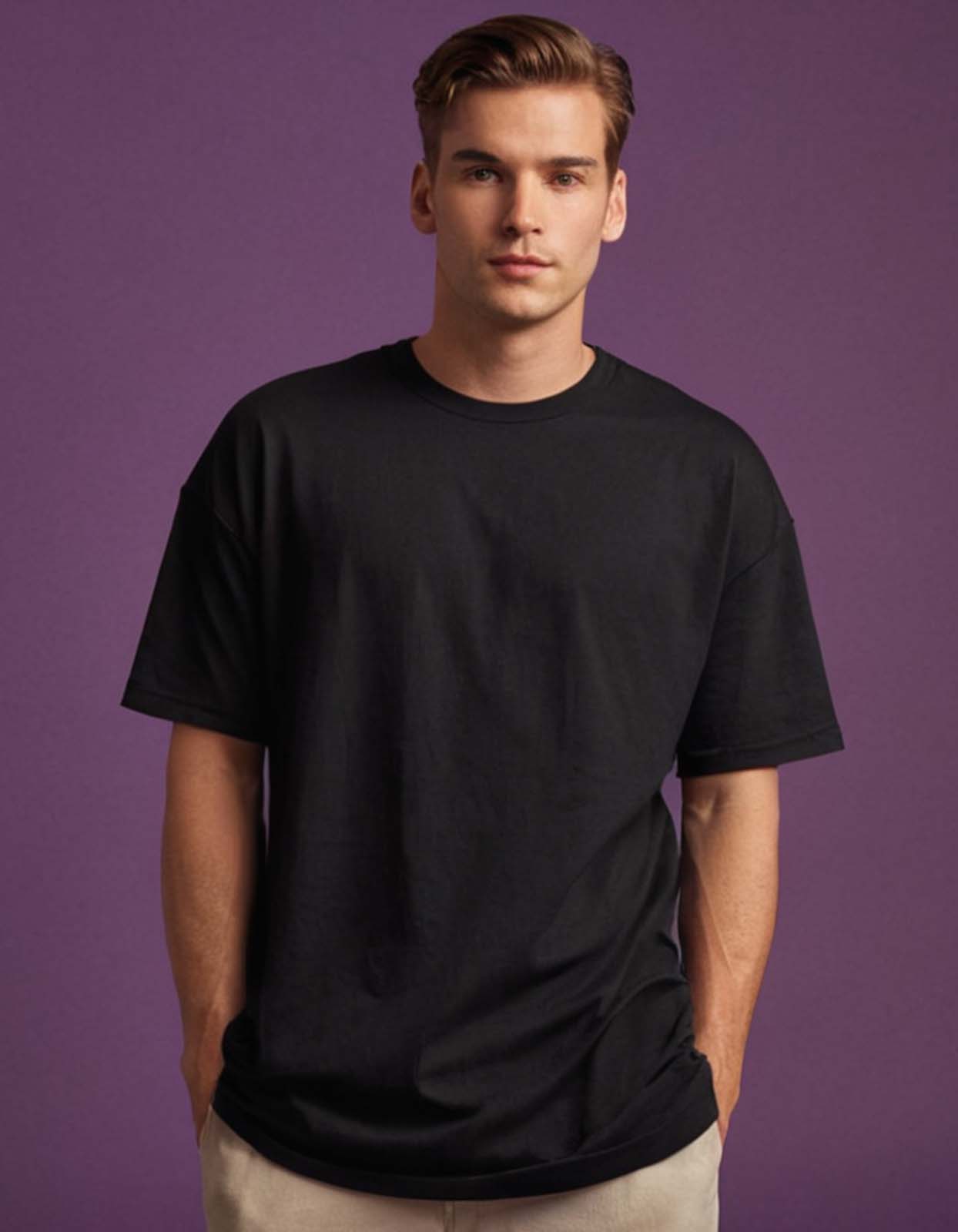 Plain Black Oversized T shirt